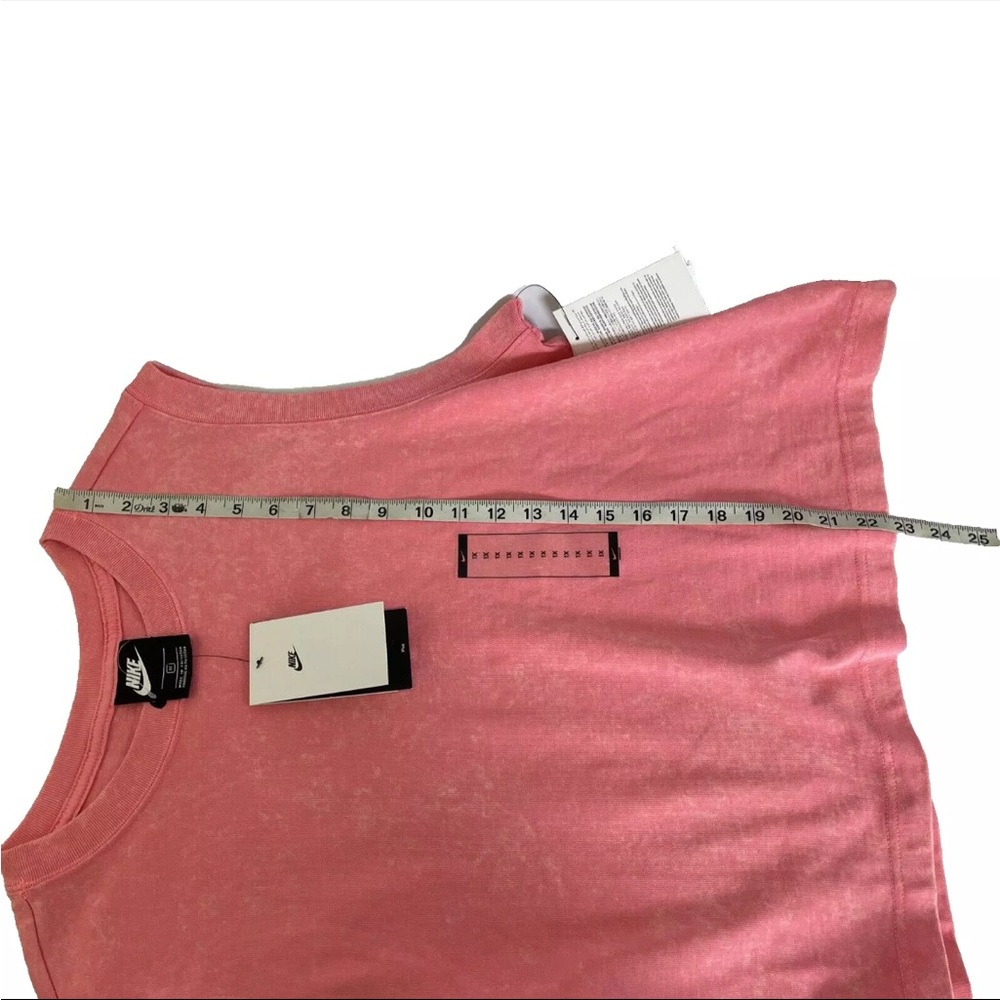 Nike Women's Tank Top Size 1X Pink Cropped White Washed Pink NWT Sweatshirt - Picture 9 of 10
